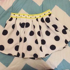 Polka dot mini skort